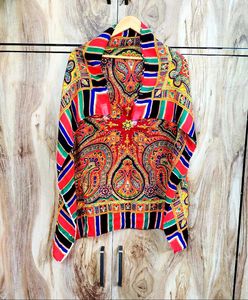 Colorful Paisley Print Scarf big size