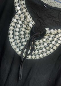 Black Embroidered Maxi Dress