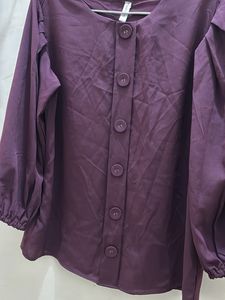 Maroon/burgundy Colour Top