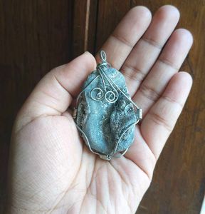 Stone Wire-Wrapped Pendant