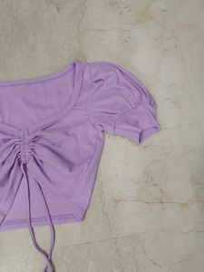 Cute And Sober Purple Crop Top