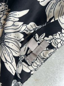 Vintage Black And White Midi Printed Skirt