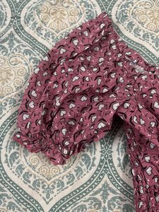 Korean Mauve Smocked Dress