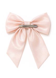 Pink Satin Hair Bow
