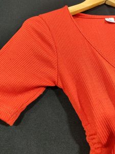 Orange Cropped Top ( Women)