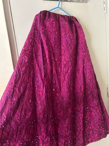 Maroon Embroidery Lehenga With Duppata