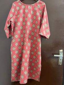 Red Printed Kurti Tunic Top