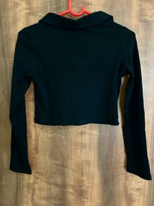 Collared Croped Top