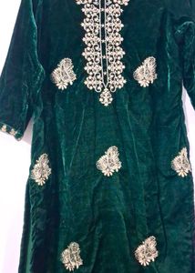 Pretty Velvet Green 💚 Kurta