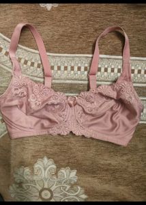 Vintage Pink Lace Bra