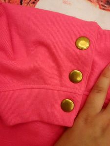 Pink Bodycon Midi Dress