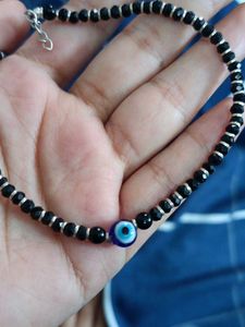 Real Silver Evil Eye Anklet