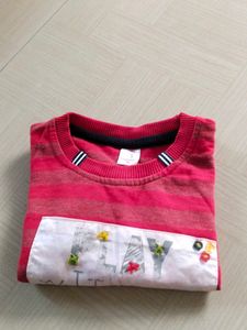 Cute Red Striped Top