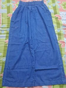 Wide Leg Denim Pants