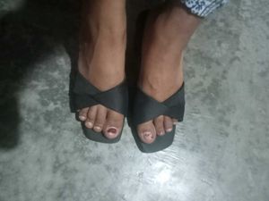 Black colour heels