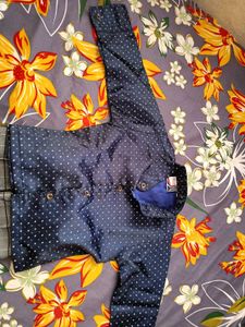 Gray Checkered Pants With Shirt Blazer