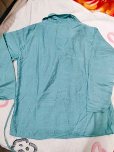 Turquoise Embellished Two-Piece Co-ord Set