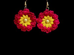 Crochet Flower Earrings