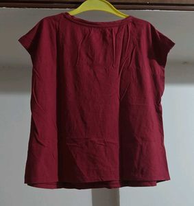Red Embroidered Top
