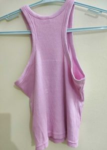 Pink Ribbed Tank Top