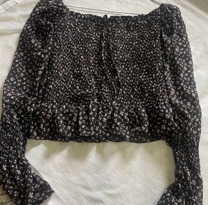 Floral Smocked Crop Top