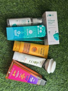 combo of serum, sunscreen, eyecream