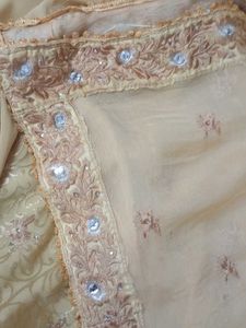 Elegant golden colour Indian suit