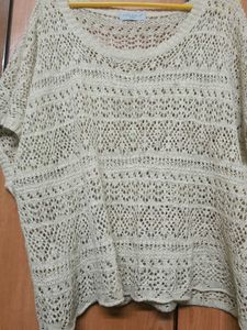 Crochet Knit Oversized Top