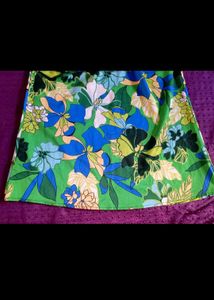 Green &amp; Blue Flower Print Very Pretty Dress