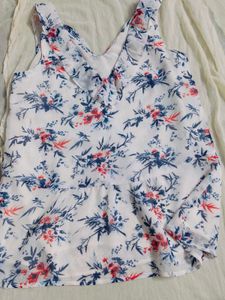 Floral Ruffle Tank Top