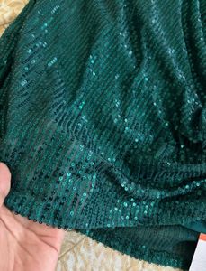 Green corset Sequin Mini Dress
