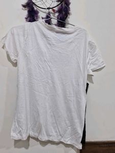 Trendy White &amp; Black Layered Top