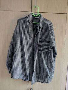 Striped Oversized Button-Down SHIRT ✨✨