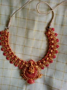 Traditional Chettinad Gold Lakshmi Necklace