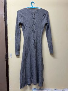 Ribbed Knit Midi Dress