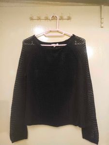 Black Loosely Knitted Top