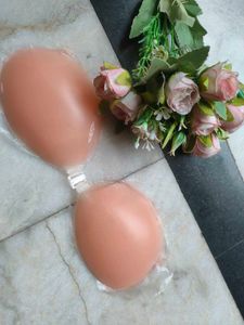 Silicone Adhesive Bra With Fabric Pad