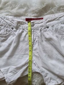 GUESS White Denim Shorts