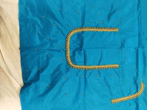 New Pattu Saree With Aari Work Blouse Without Falls