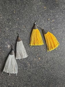 COMBO Yellow and White Tassel Earrings