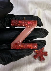 Resin Alphabet Keychain
