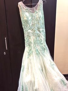 Party wear Sea Green Single piece
