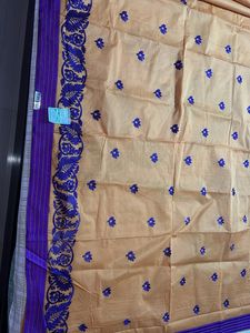 Elegant Mustard & Purple Saree