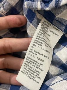 HOLLISTER Blue Plaid Gingham Top