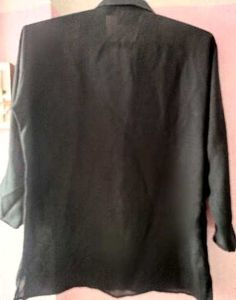 Elegant Black Button-Down Top