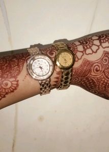 Combo Of Two Golden Watches😍✨