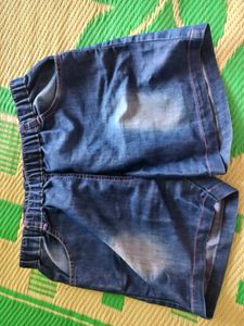 Cotton Denim Shorts