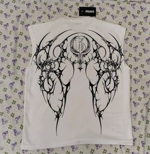 GENRAGE White Ruthless Boxy Vest
