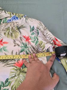 Oversized Beachy Floral Long Shirt
