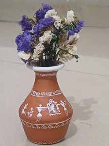 Mini warli Painting Handmade Flower Pot